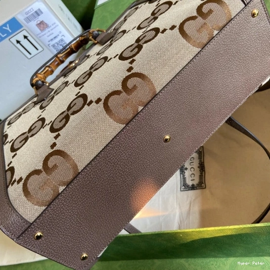 Hyper Peter Diana GUCCI medium jumbo bag tote GG with 0816